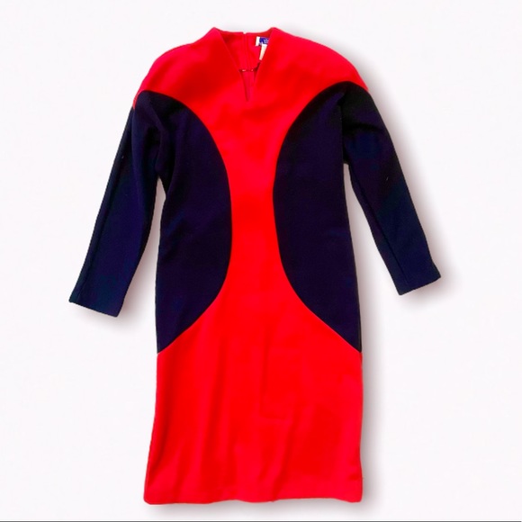 Vintage 80’s “By Berkeley” Two-Tone Dress - Picture 1 of 4